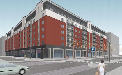 Nytt flerbostadshus i Barkarbystaden