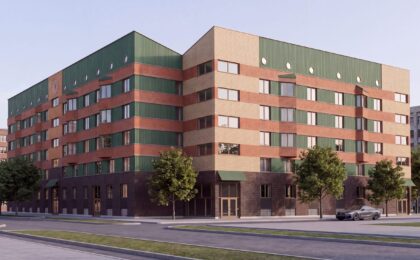 Hållbart byggande- i betong, tegel och trä.